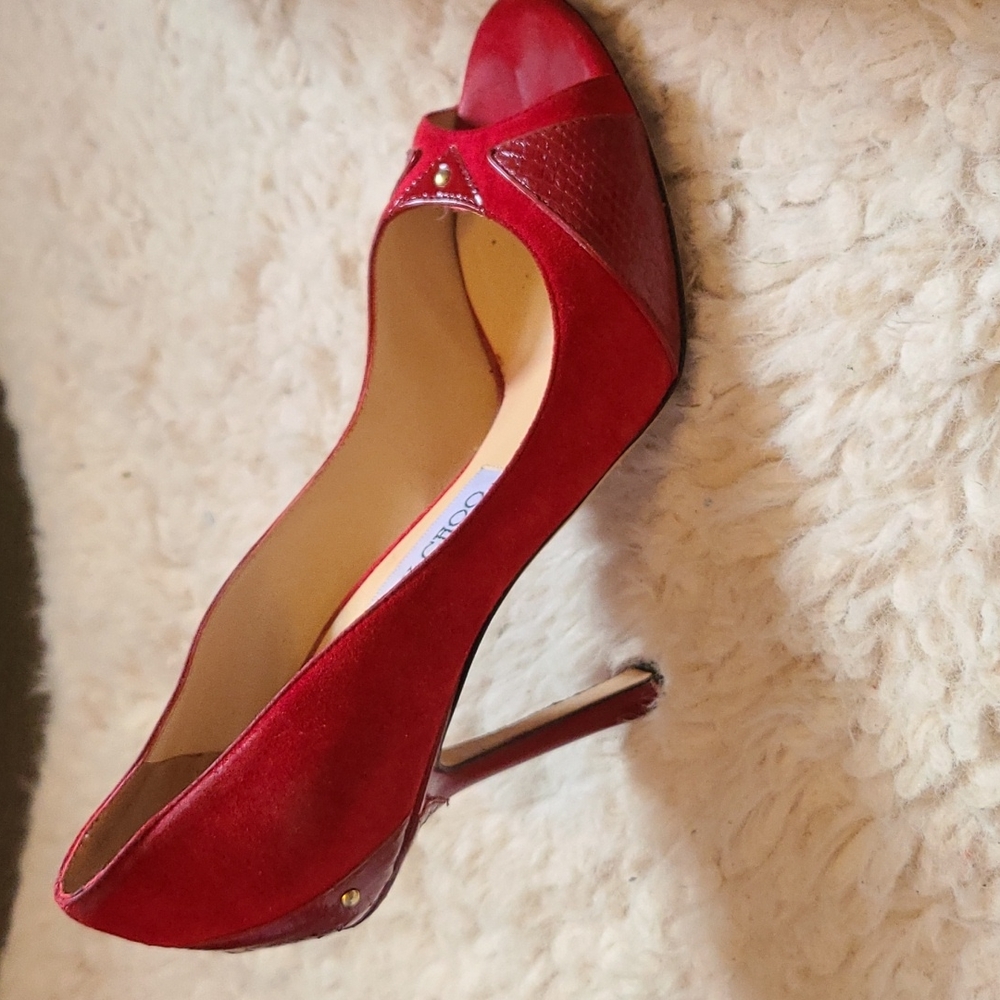 Vintage Jimmy Choo size 36.5 Red